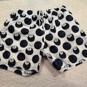 Wesc Black and White 8-Ball Swim Trunks | SIZE L |